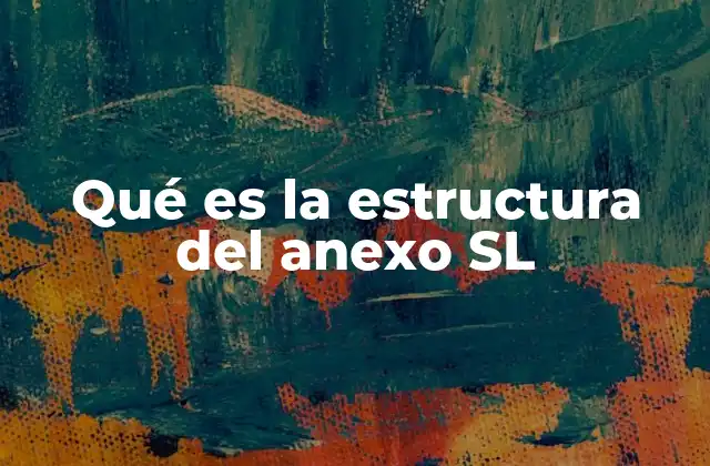Qué es la Estructura Del Anexo Sl