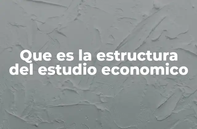 La organización lógica de un análisis económico