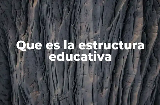 Que es la Estructura Educativa 2 Cómo se organiza el sistema escolar