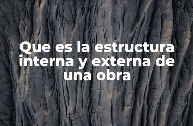 Que es la Estructura Interna y Externa de una Obra