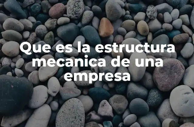 Que es la Estructura Mecanica de una Empresa