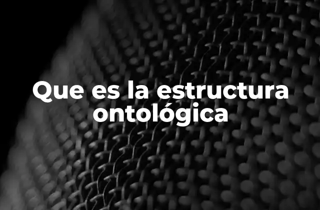 Que es la Estructura Ontológica