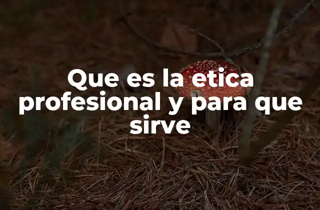 Que es la Etica Profesional y para que Sirve