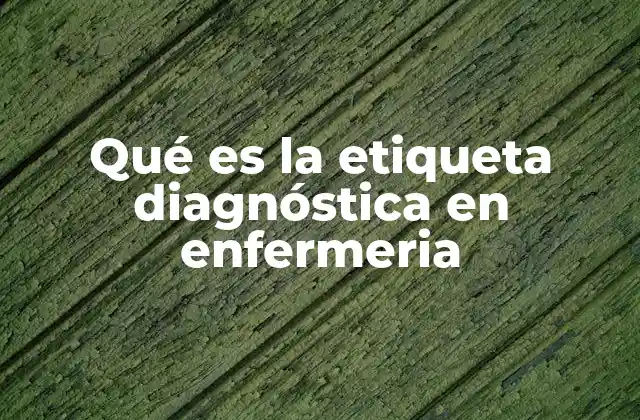 Qué es la Etiqueta Diagnóstica en Enfermeria