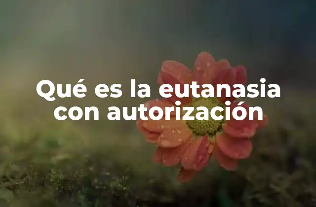 Qué es la Eutanasia con Autorización