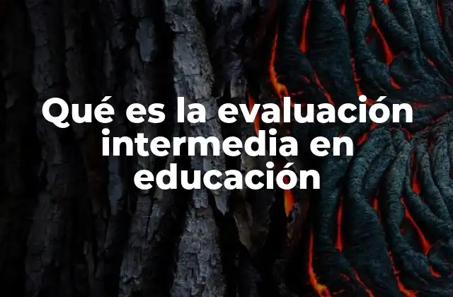 Qué es la Evaluación Intermedia en Educación