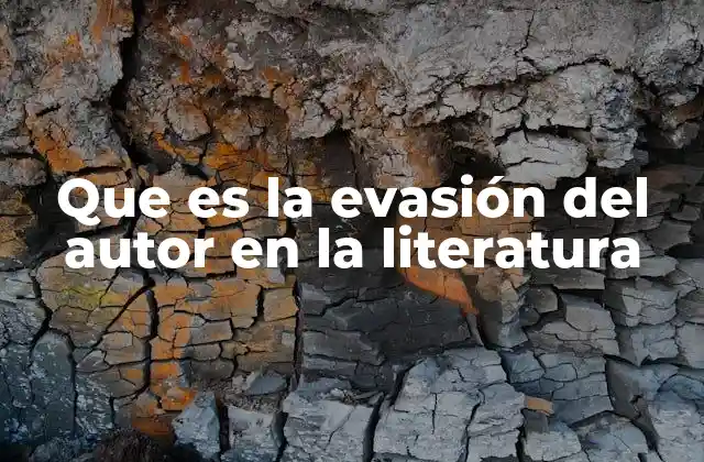 Que es la Evasión Del Autor en la Literatura