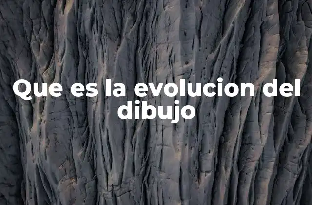 Que es la Evolucion Del Dibujo