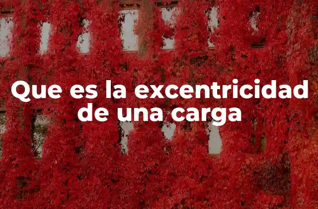 Que es la Excentricidad de una Carga