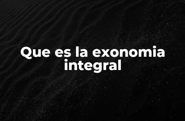 Que es la Exonomia Integral 2 La exonomía integral como modelo de gestión moderno