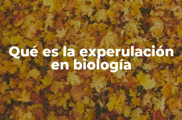 Qué es la Experulación en Biología