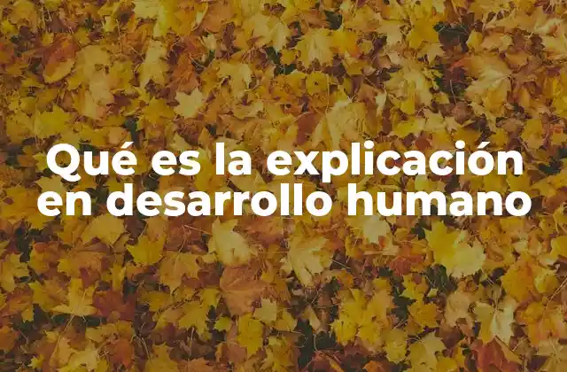 Qué es la Explicación en Desarrollo Humano 2 Entendiendo el desarrollo humano desde una perspectiva integradora