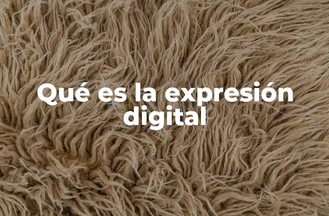 Qué es la Expresión Digital