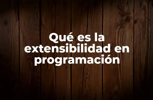Qué es la Extensibilidad en Programación