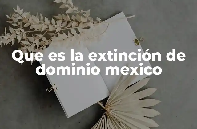 Que es la Extinción de Dominio Mexico
