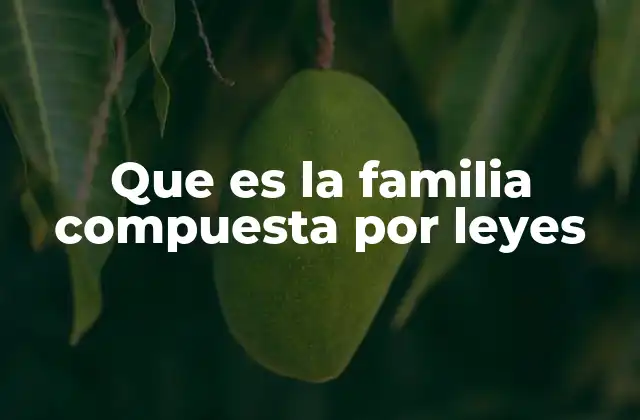 Que es la Familia Compuesta por Leyes
