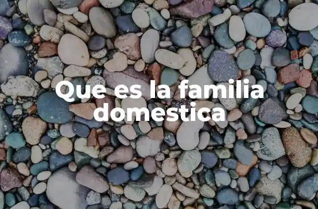 Que es la Familia Domestica
