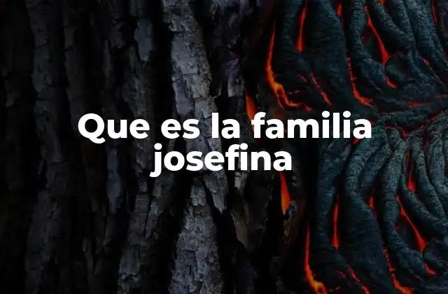 Que es la Familia Josefina