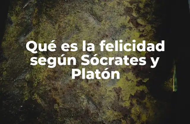 Qué es la Felicidad según Sócrates y Platón
