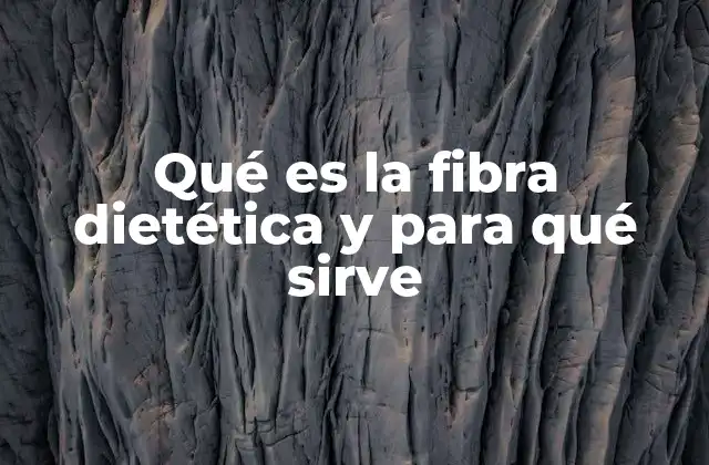 Qué es la Fibra Dietética y para Qué Sirve
