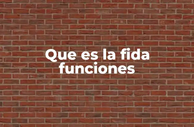 Que es la Fida Funciones