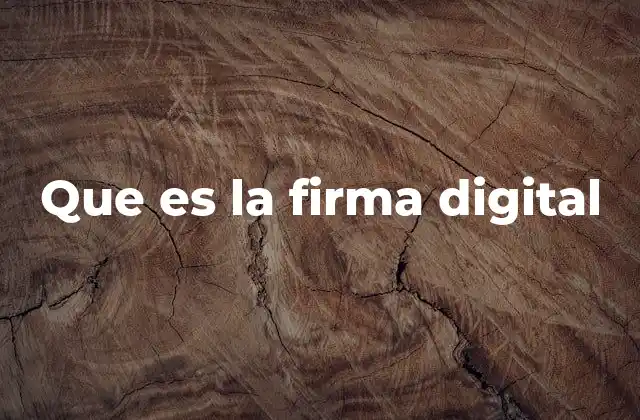 Que es la Firma Digital