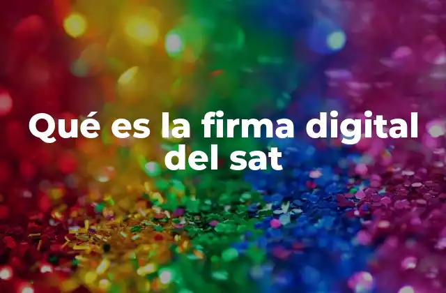 Qué es la Firma Digital Del Sat