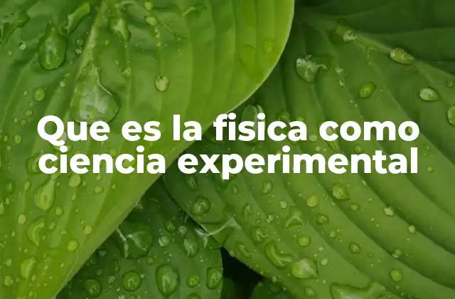 La base metodológica de la ciencia física