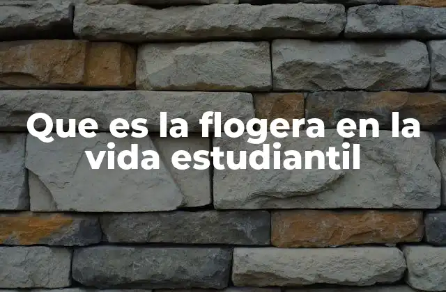 Que es la Flogera en la Vida Estudiantil