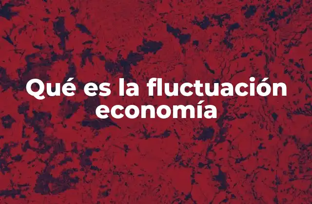 Qué es la Fluctuación Economía