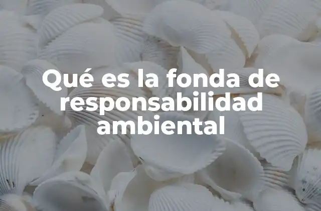 Qué es la Fonda de Responsabilidad Ambiental