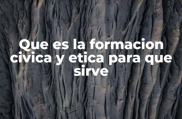 Que es la Formacion Civica y Etica para que Sirve