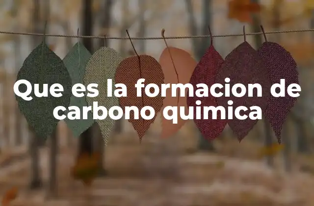 Que es la Formacion de Carbono Quimica 2 El carbono como eslabón fundamental en la química orgánica