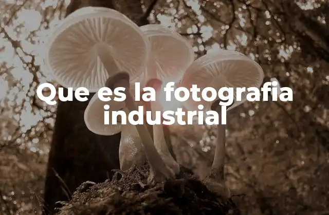 Que es la Fotografia Industrial