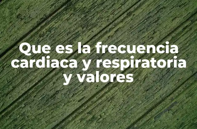 Que es la Frecuencia Cardiaca y Respiratoria y Valores