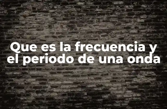 Que es la Frecuencia y el Periodo de una Onda