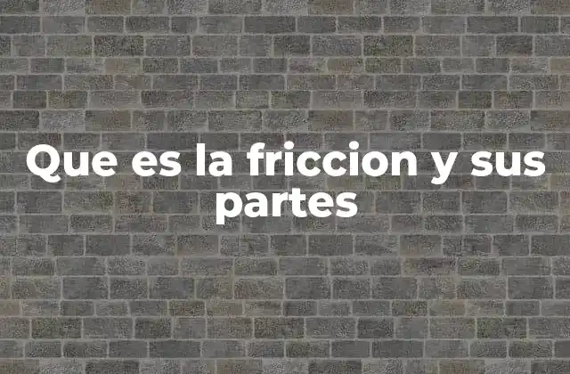 Que es la Friccion y Sus Partes