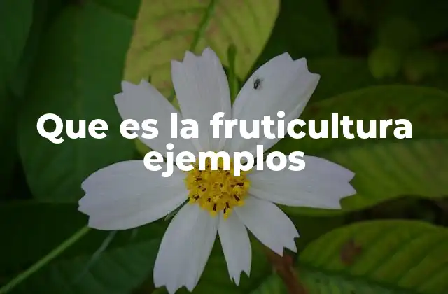 Que es la Fruticultura Ejemplos