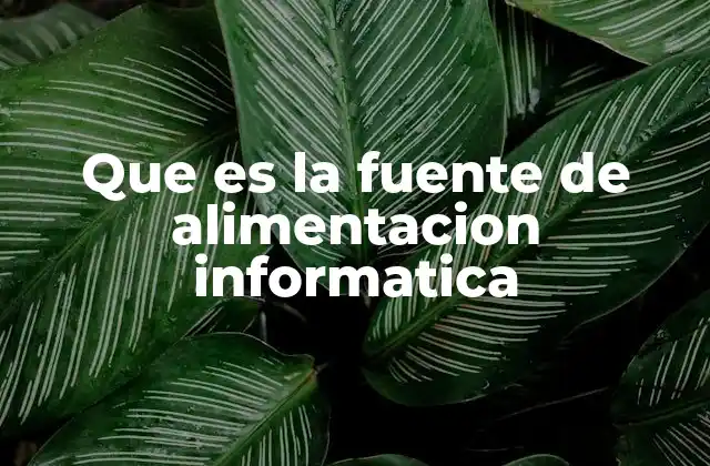 Que es la Fuente de Alimentacion Informatica 2 El rol de la fuente de alimentación en el funcionamiento del PC
