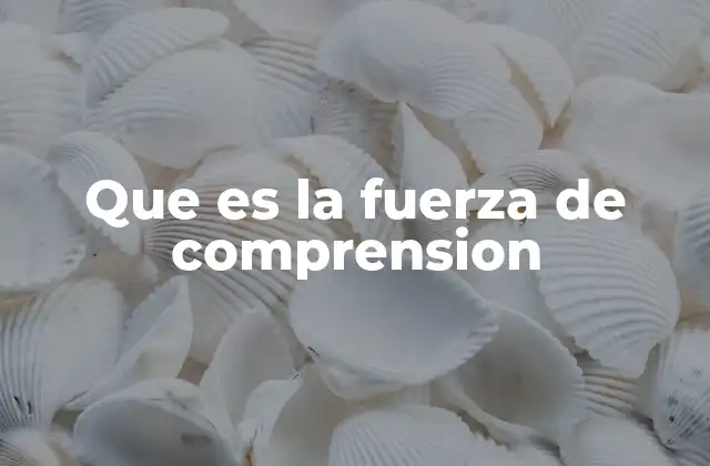 Que es la Fuerza de Comprension