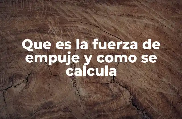La relación entre fuerza de empuje y el peso del fluido desplazado