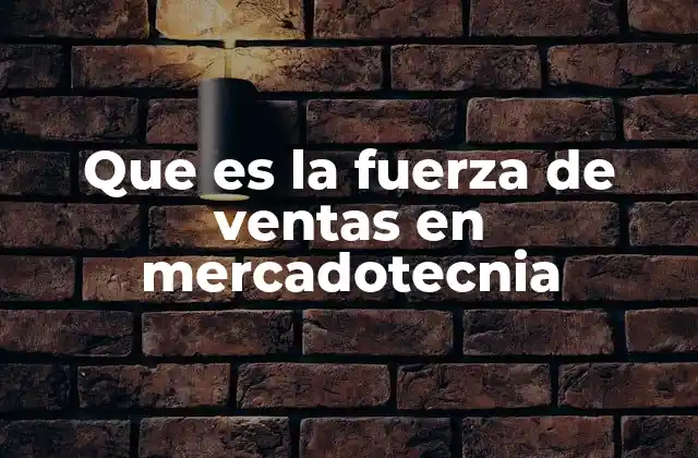 Que es la Fuerza de Ventas en Mercadotecnia