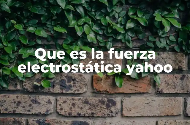 Que es la Fuerza Electrostática Yahoo 2 El origen de las fuerzas entre partículas cargadas