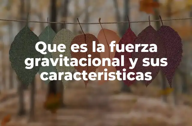 Que es la Fuerza Gravitacional y Sus Caracteristicas