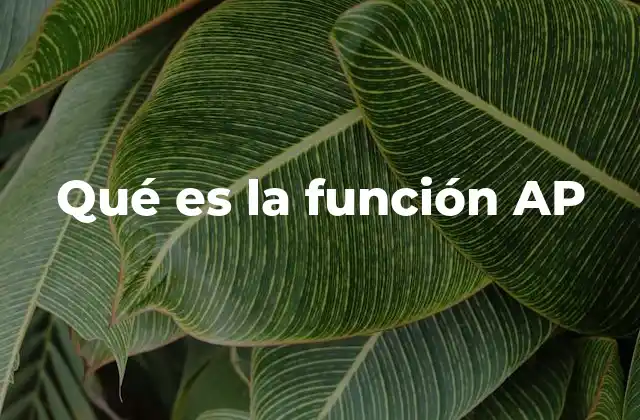 Qué es la Función Ap