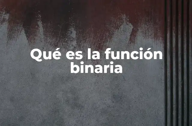 ¿Cómo se define una operación binaria en matemáticas?