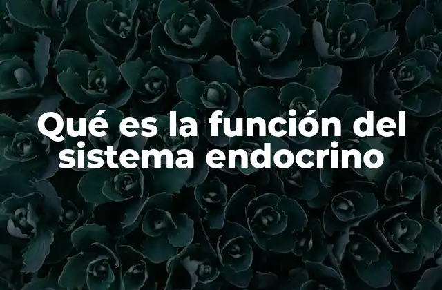 El sistema endocrino como regulador biológico interno