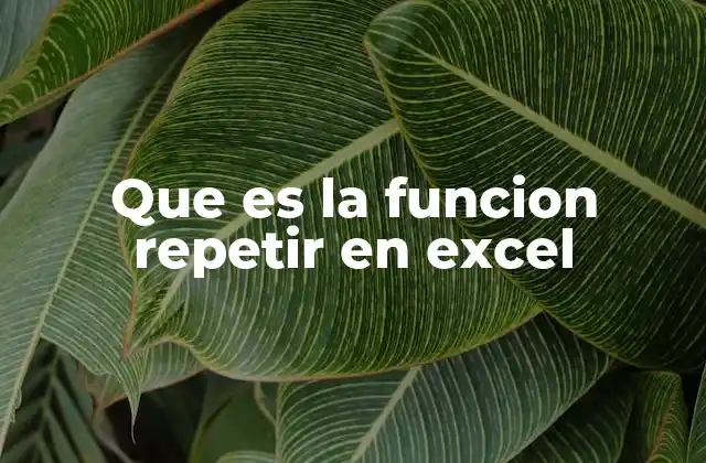 Uso práctico de la repetición de texto en Excel