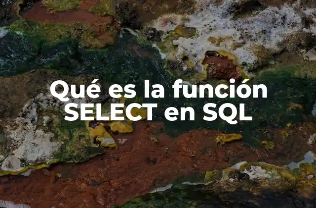 Qué es la Función Select en Sql