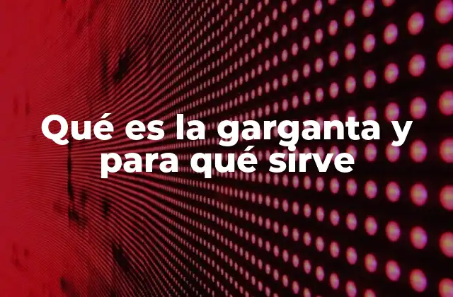 Qué es la Garganta y para Qué Sirve